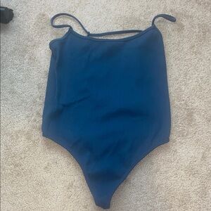 FP Movement by Free People Navy Ribbed Bodysuit